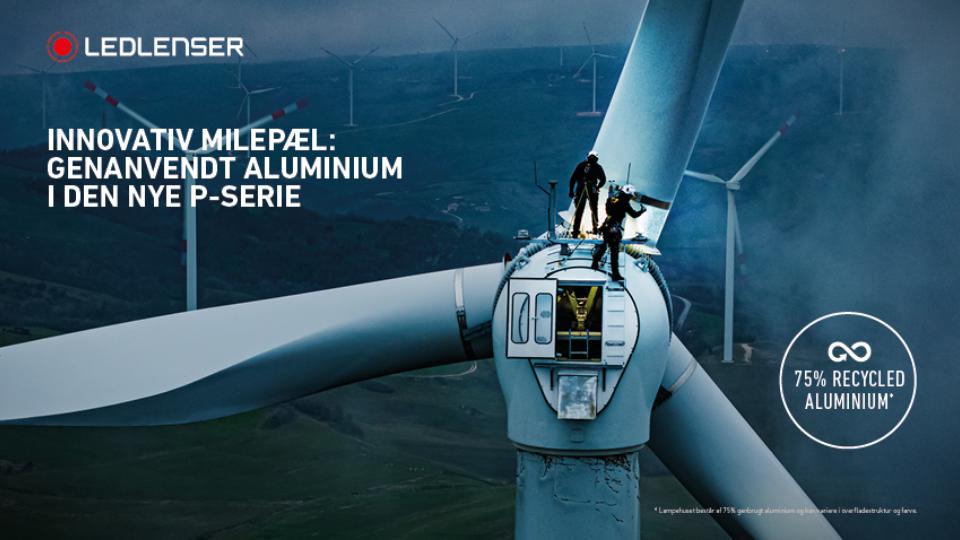 Innovativ milepæl: Ny lygteserie fra Ledlenser består af 75% genanvendt aluminium