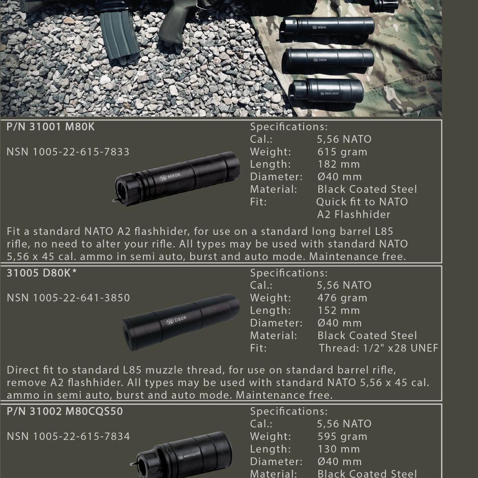 Lyddæmper til L85 Rifle
