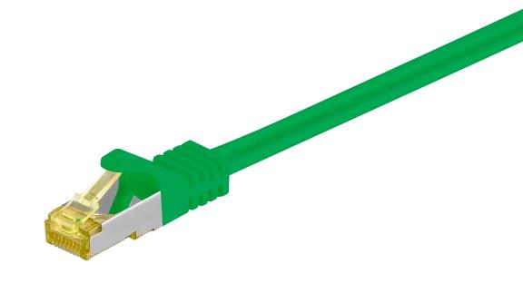 CAT7/C6A STIK S/FTP PATCHKABEL, GREEN, RJ45-RJ45, LSZH, Ø6,2, AWG 26/7