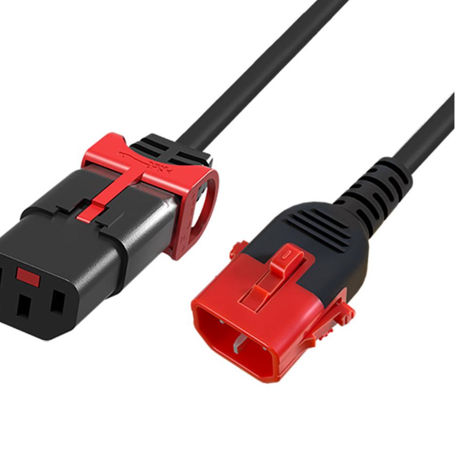 ACT Powercord C13 IEC Lock+ - C14 IEC, Lock Dual Locking black