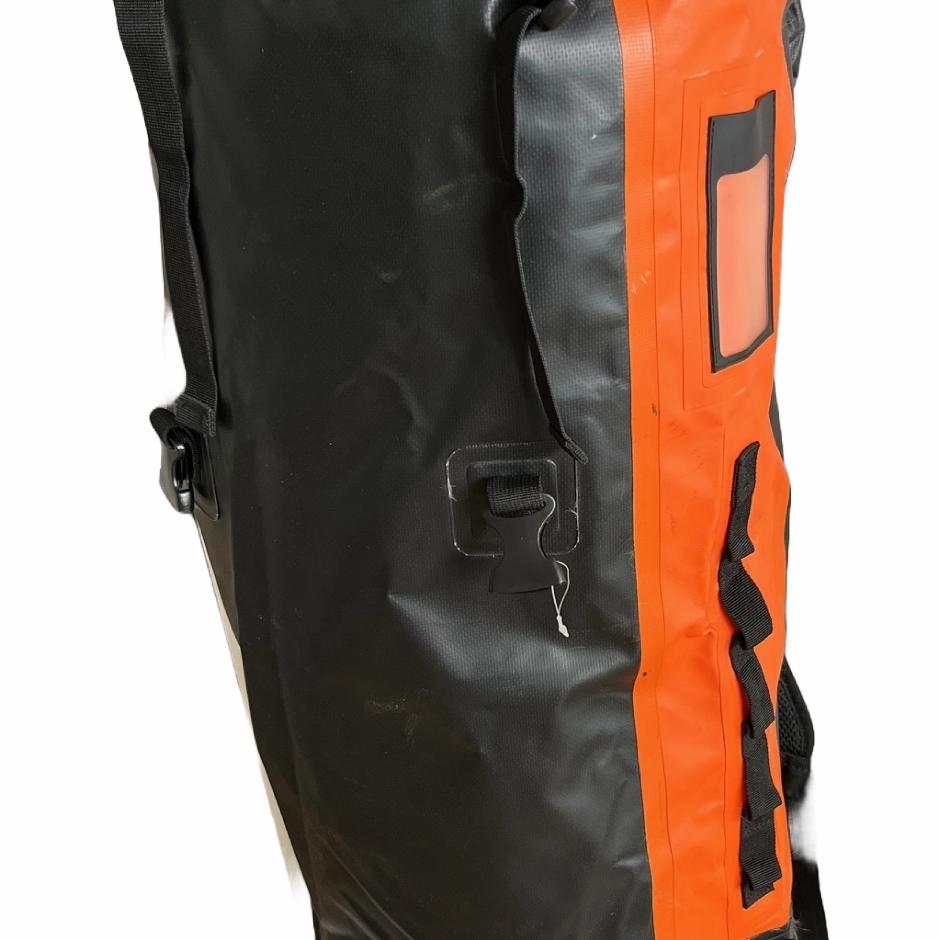 Heavy duty, tarpaulin dry bags.