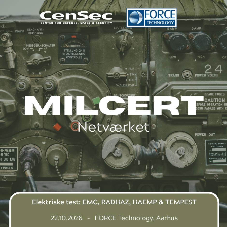 MilCert Netværket: Elektriske test - EMC, RADHAZ, HAEMP & TEMPEST