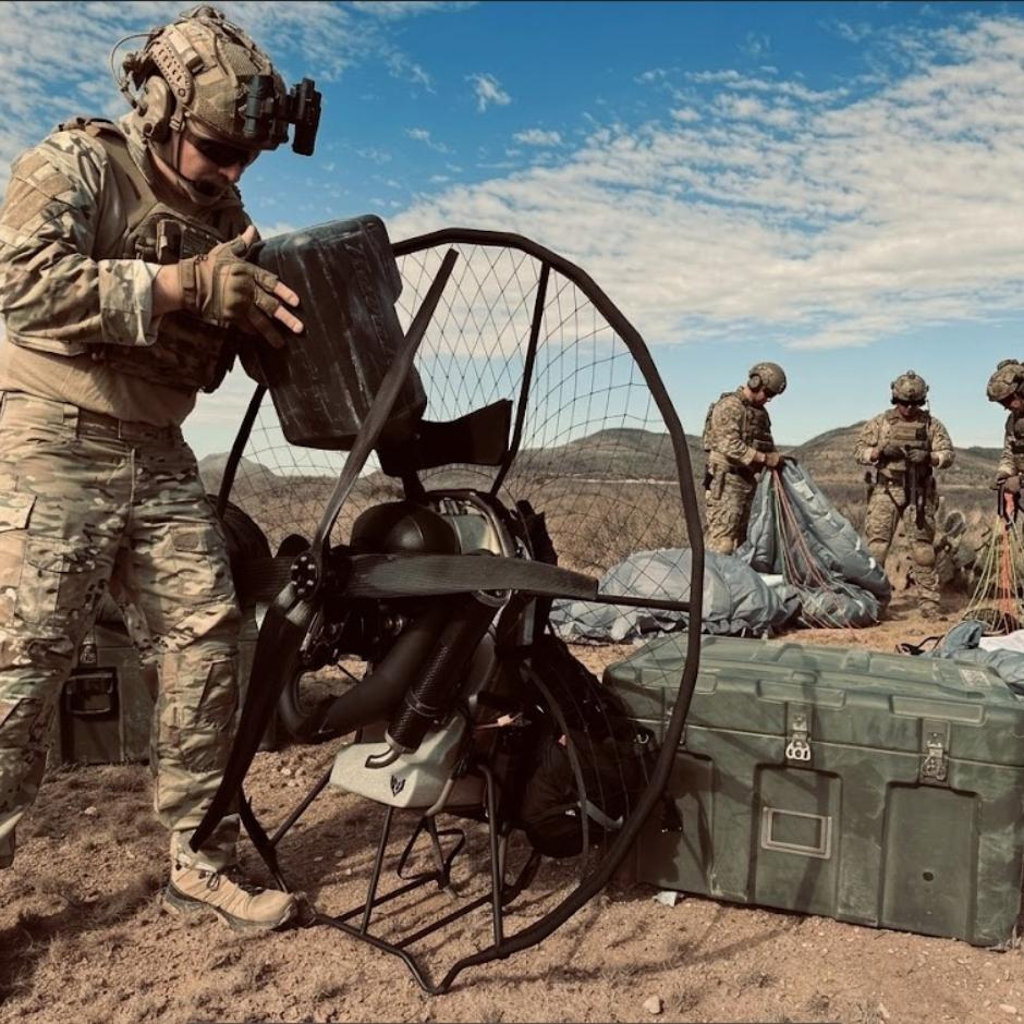Blakcro P1 military-specification powered paraglider system