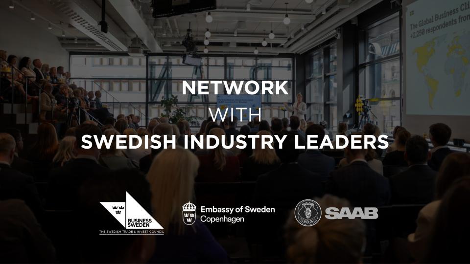 Drinks og Dialog med Business Sweden og SAAB