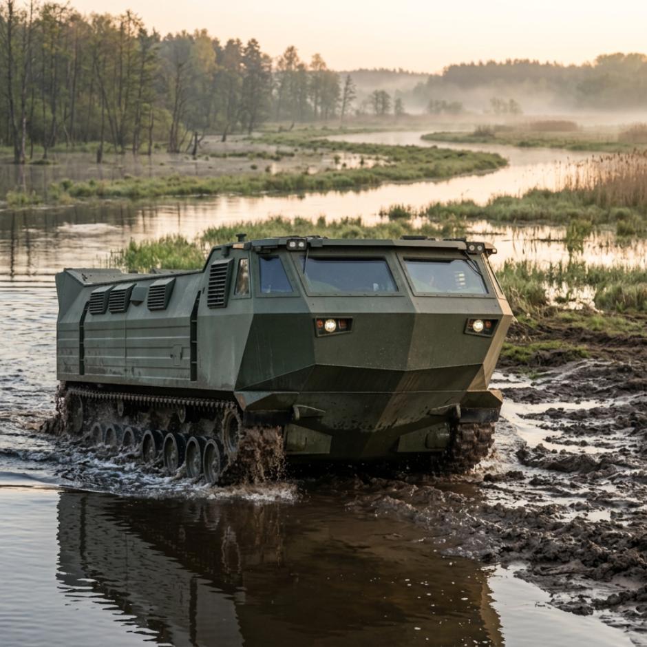 TRILAN – Fully Amphibious Tracked Vehicle