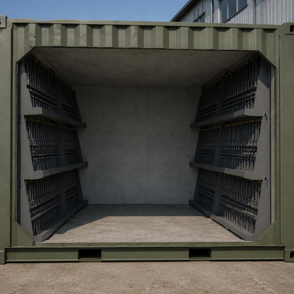Beskyttelsesvægge til containere